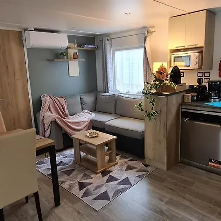 Mobil-home Equipe 40m Avec Terrasse Fermee, 4 Etoiles Campingplatz *